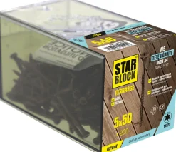 New STARBLOCK Vis terrasse piscine tête fraisée TX inox A4 5x50mm (x200)