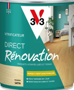 Clearance V33 Vitrificateur direct rénovation incolore satin 2,5L